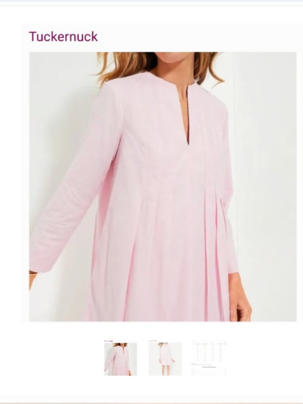 Tuckernuck Luella Pink Long Sleeve Dress - 2XL - Picture 2 of 7
